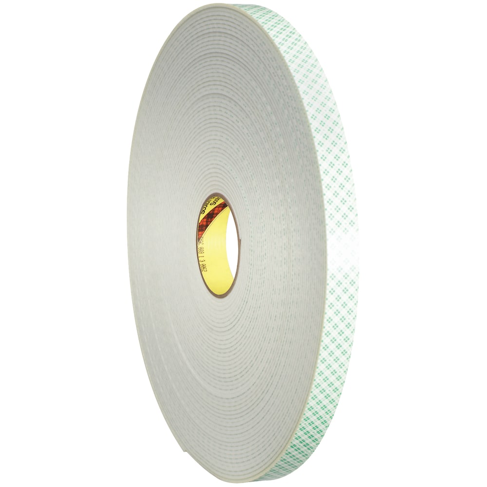 3M 4008 Double-Sided Foam Tape, 3in Core, 2in x 5 Yd., Natural MPN:FSC12122A4