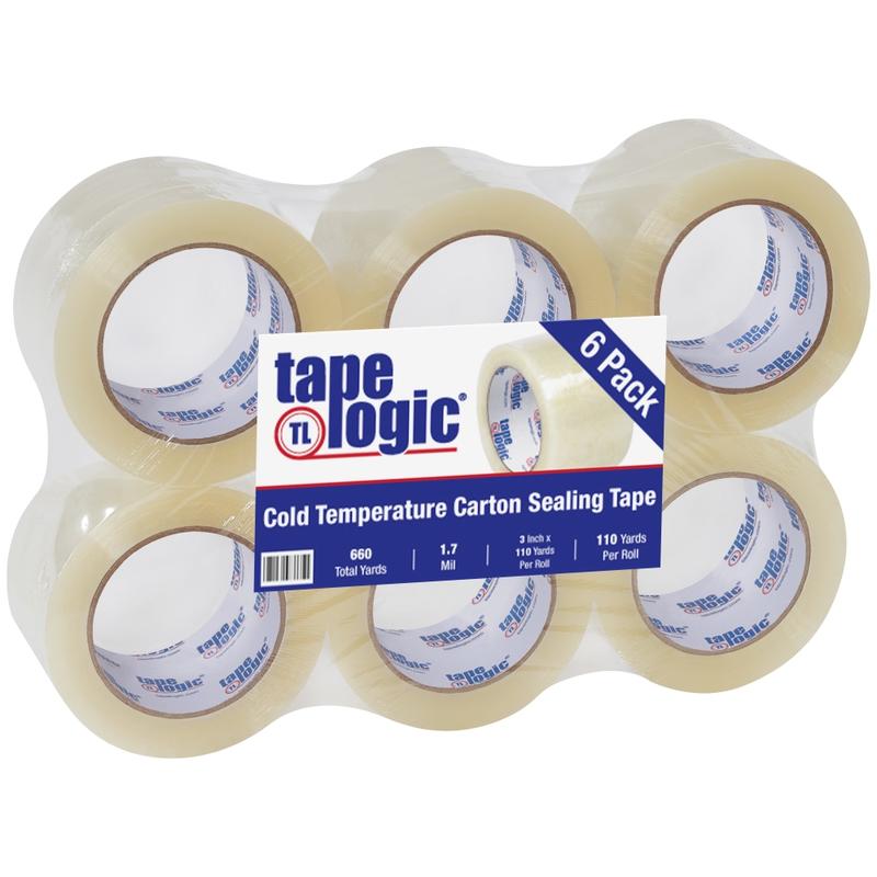Tape Logic #6651 Cold Temperature Tape, 3in Core, 3in x 110 Yd., Clear, Case Of 6 MPN:T9056151Q6PK
