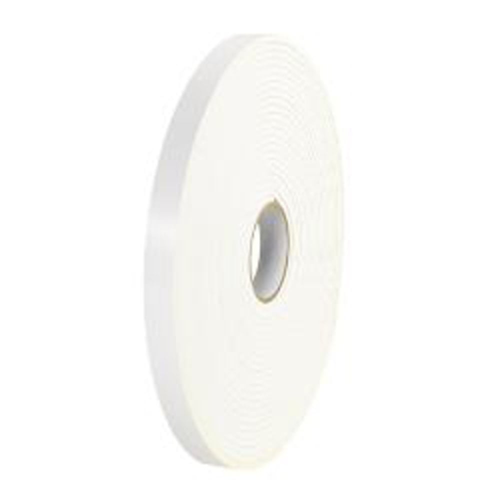 Tape Logic Double Sided Foam Tape, 1/32in, 1in x 72 Yd., White, Case Of 2 MPN:T9451162PK