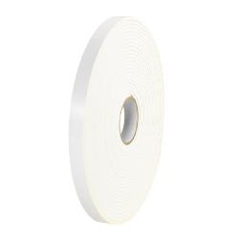 Tape Logic Double Sided Foam Tape, 1/16in, 1/2in x 36 Yd., White, Case Of 2 MPN:T9531162PK