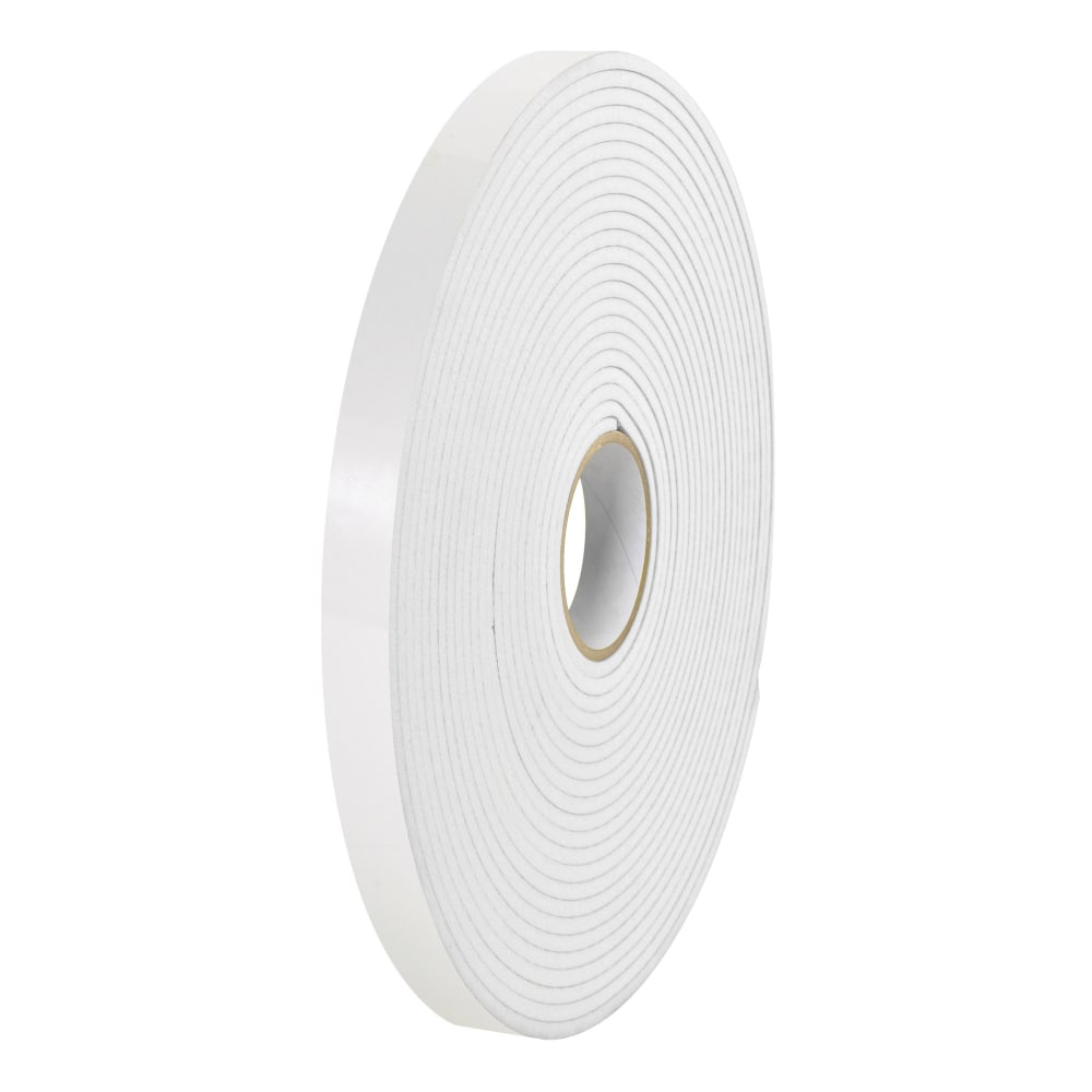 Tape Logic Removable Double-Sided Foam Tape, 1/2in x 36 Yd., White, Case Of 24 Rolls MPN:T953590