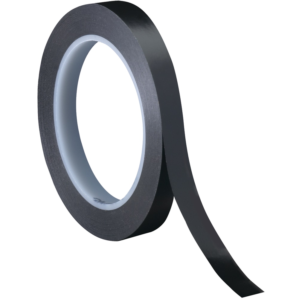 3M 471 Vinyl Tape, 3in Core, 0.25in x 36 Yd., Black, Case Of 3 MPN:T9614713PKB