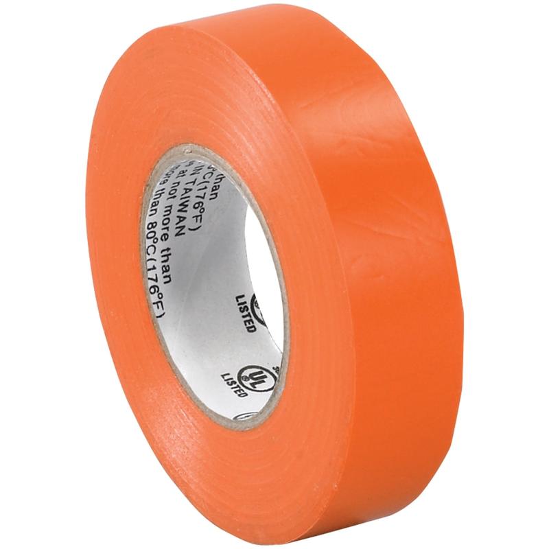 Tape Logic 6180 Electrical Tape, 1.25in Core, 0.75in x 60ft, Orange, Case Of 10 MPN:T96461810PKA