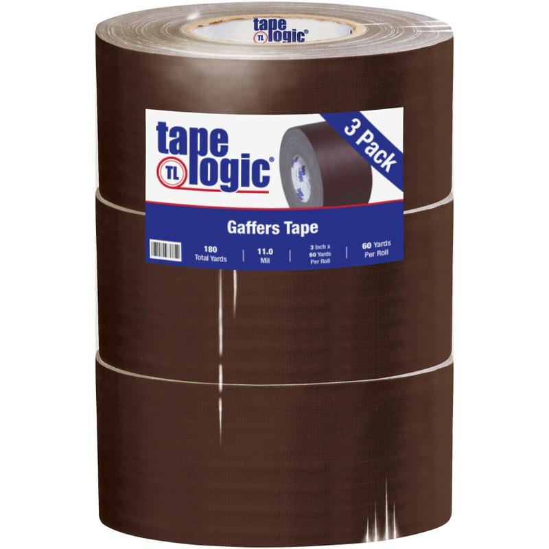 Tape Logic Gaffers Tape, 3in x 60 Yd., 11 Mil, Brown, Case Of 3 Rolls MPN:T98818BR3PK