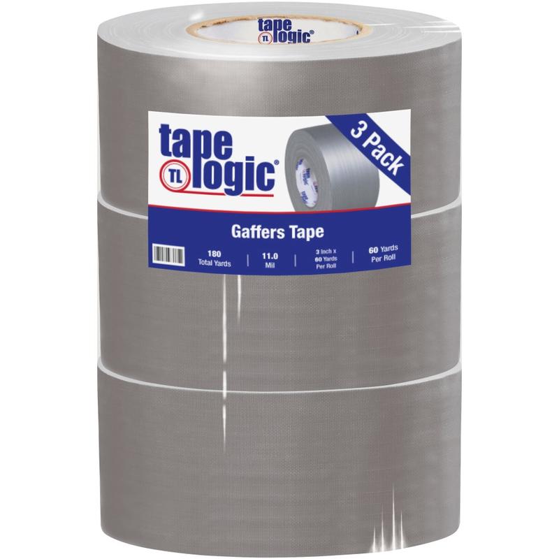 Tape Logic Gaffers Tape, 3in x 60 Yd., 11 Mil, Gray, Case Of 3 Rolls MPN:T98818GR3PK