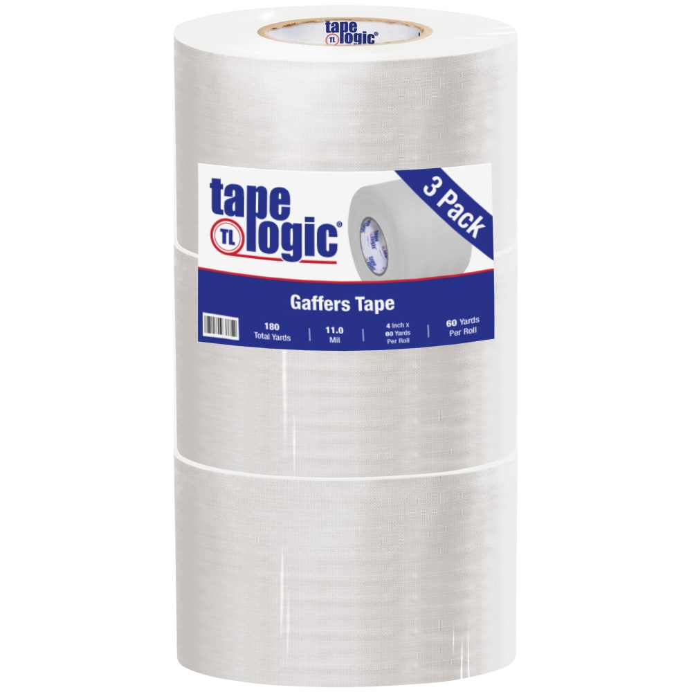 Tape Logic Gaffers Tape, 4in x 60 Yd., 11 Mil, White, Case Of 3 Rolls MPN:T98918W3PK