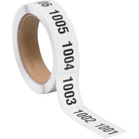 Tape Logic® Consecutive Numbered Labels 1001-1500 1-1/2