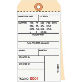 3 Part Carbonless Inventory Tags 500-999 #8 6-1/4