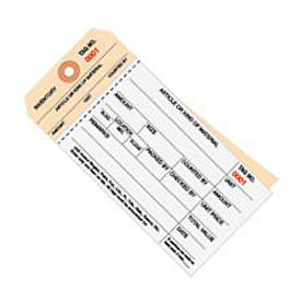 2 Part Carbonless Stub Style Inventory Tags 2500-2999 #8 6-1/4