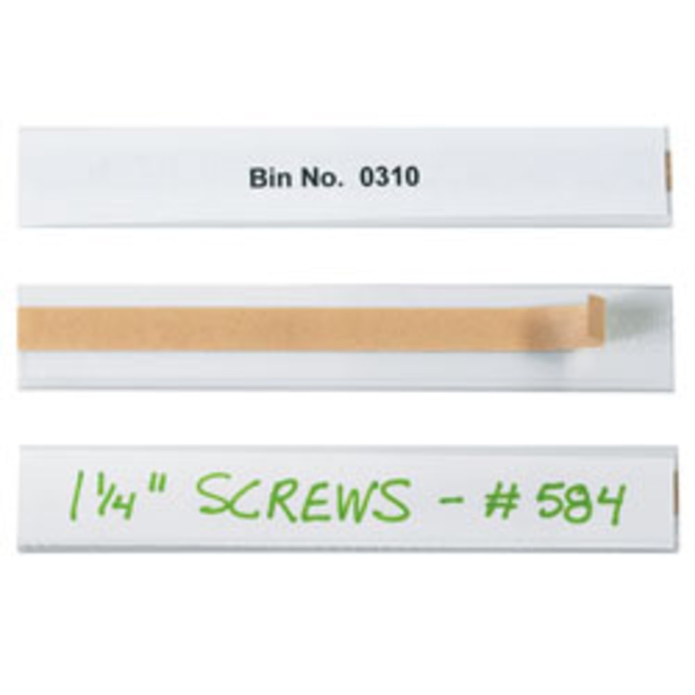 Open Edge Plastic Label Holder, 1in x 6in, Clear, Pack Of 50 MPN:LH103