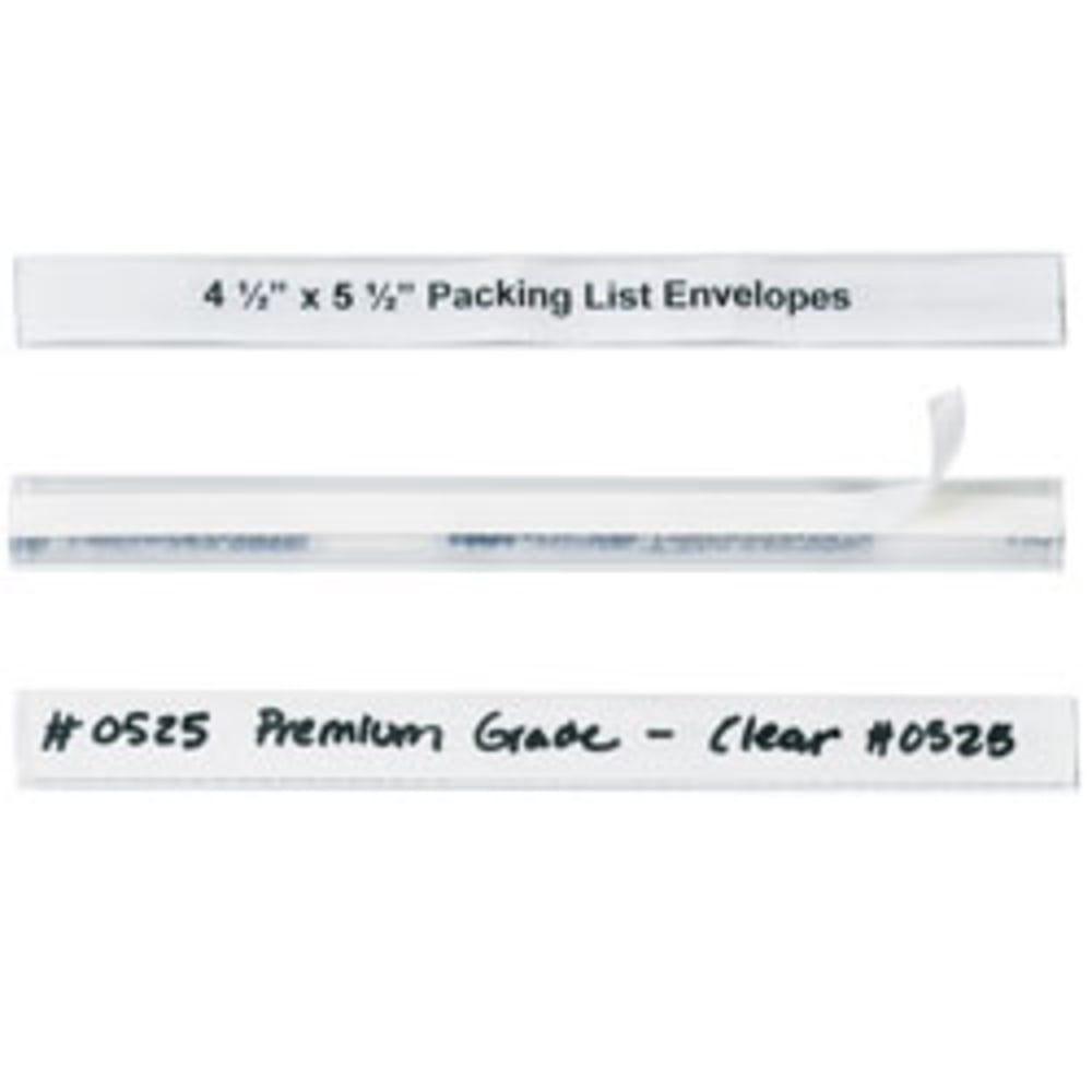 HOL-DEX Self-Adhesive Plastic Label Holders, 1/2in x 6in, Clear, Pack Of 12 MPN:LH110
