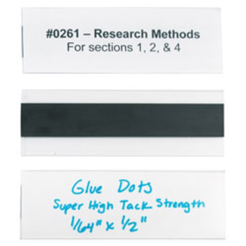 HOL-DEX Magnetic Plastic Label Holders, 2in x 6in, Clear, Pack Of 12 MPN:LH115