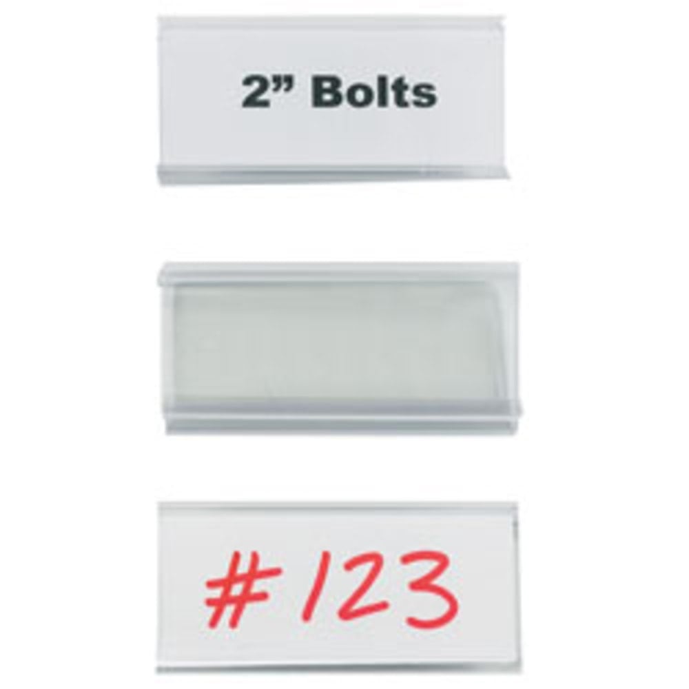 Wire-Rac Snap-On Label Holders, 1 5/16in x 3in, Clear, Box Of 25 MPN:LH150