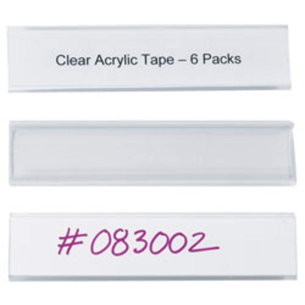 Wire-Rac Snap-On Label Holders, 1 5/16in x 6in, Clear, Box Of 25 MPN:LH151