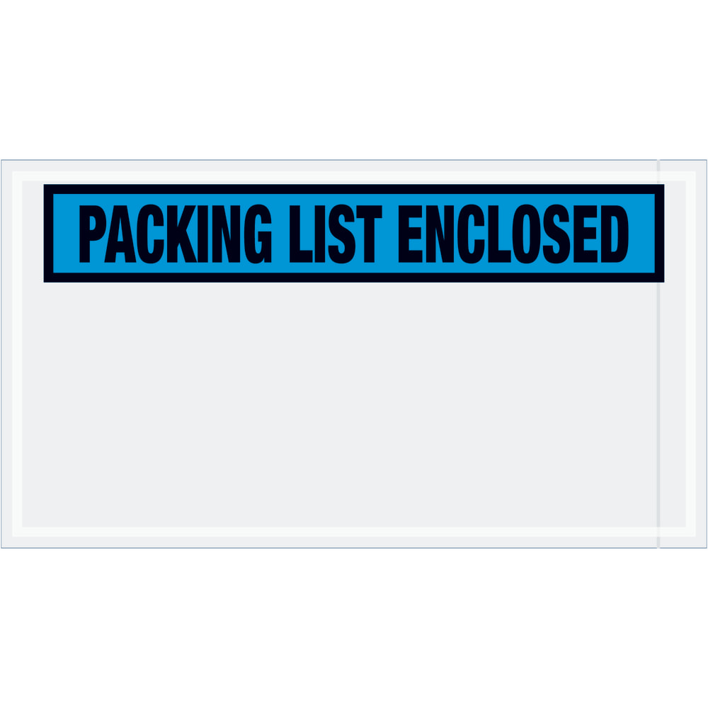 Tape Logic Preprinted Packing List Envelopes, Packing List Enclosed, 5 1/2in x 10in, Blue, Case Of 1, 000 MPN:PL431