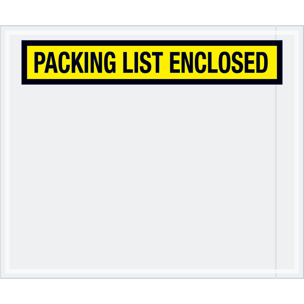 Tape Logic Preprinted Packing List Envelopes, Packing List Enclosed, 10in x 12in, Yellow, Case Of 500 MPN:PL433