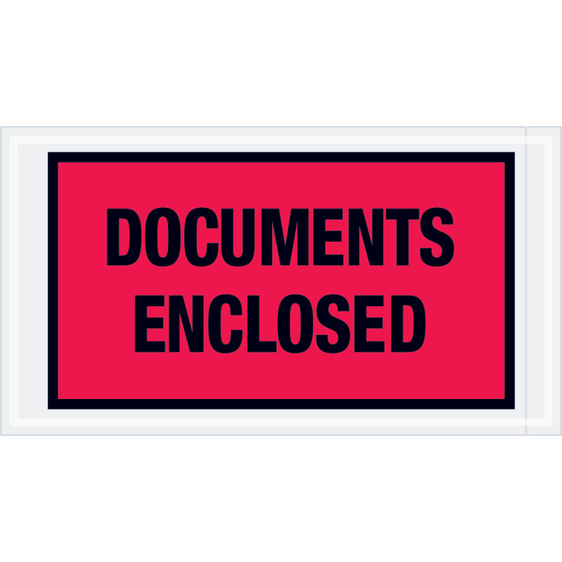 Tape Logic Preprinted Packing List Envelopes, Documents Enclosed, 5 1/2in x 10in, Red, Case Of 1, 000 MPN:PL436