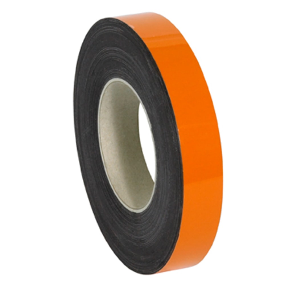 Partners Brand Orange Warehouse Labels, LH125, Magnetic Rolls 1in x 50ft, 1 Roll MPN:LH125