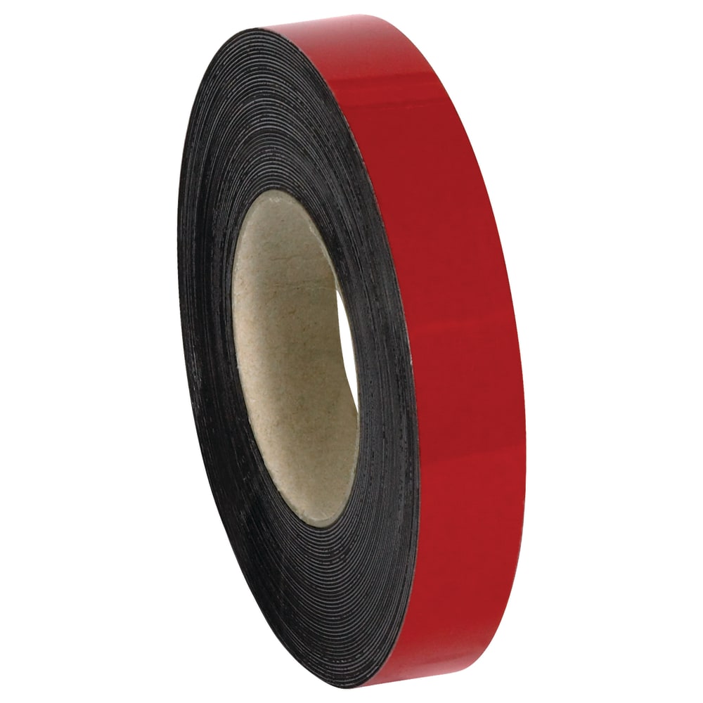 Partners Brand Magnetic Warehouse Label Roll, LH155, 1in x 100ft, Red MPN:LH155