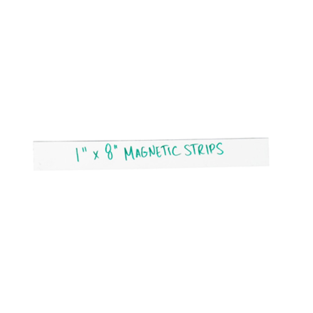 Partners Brand White Warehouse Labels, LH174, Magnetic Strips 1in x 8in, Case of 25 MPN:LH174