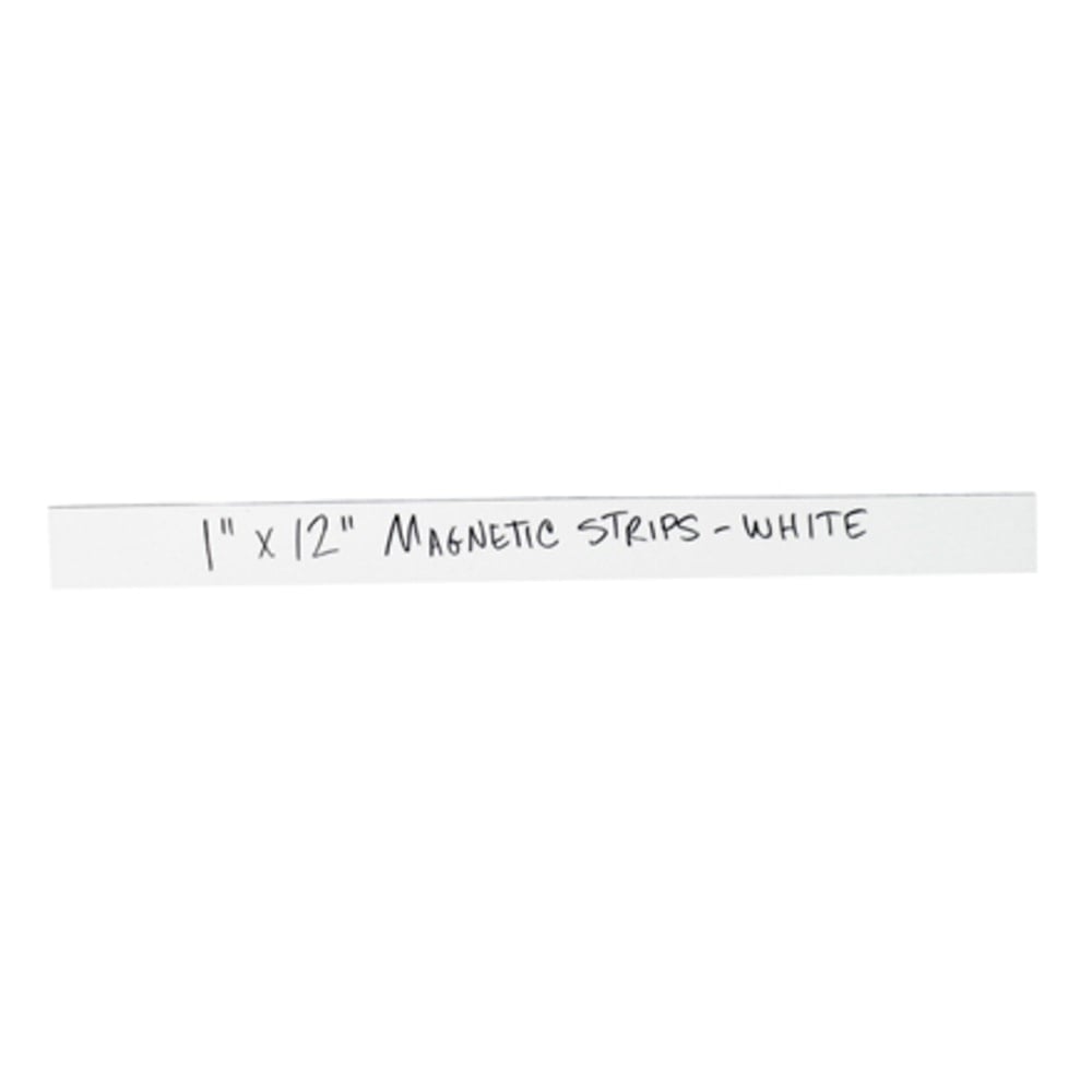 Partners Brand White Warehouse Labels, LH175, Magnetic Strips 1in x 12in, Case of 25 MPN:LH175