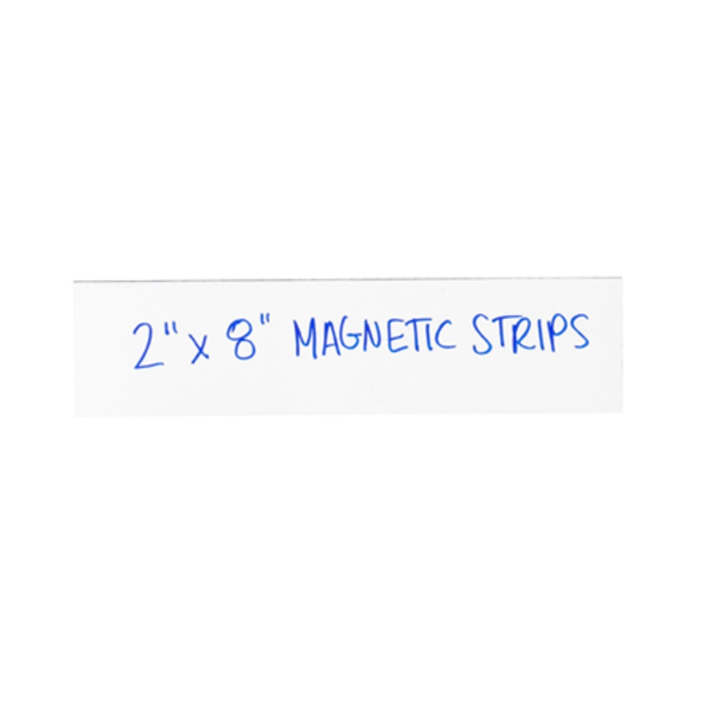 Partners Brand White Warehouse Labels, LH179, Magnetic Strips 2in x 8in, Case of 25 MPN:LH179