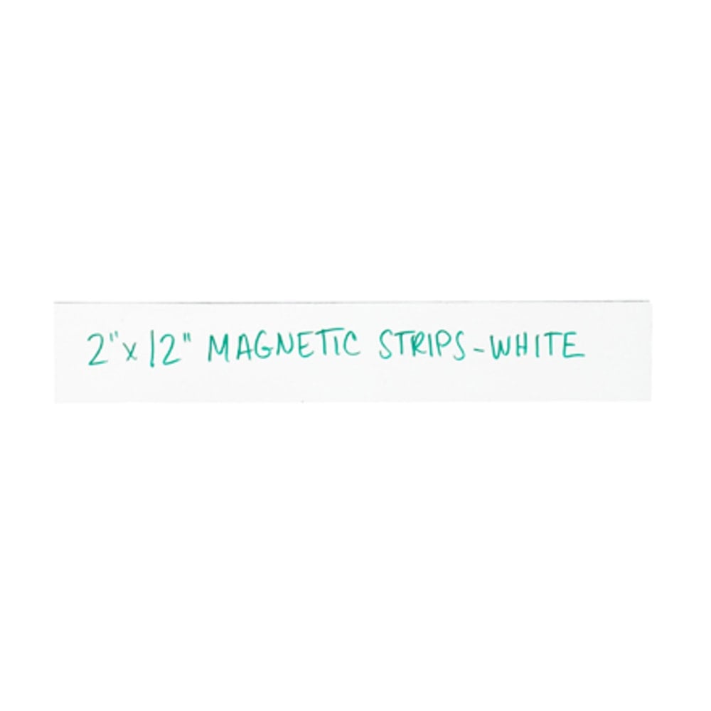 Partners Brand White Warehouse Labels, LH180, Magnetic Strips 2in x 12in, Case of 25 MPN:LH180
