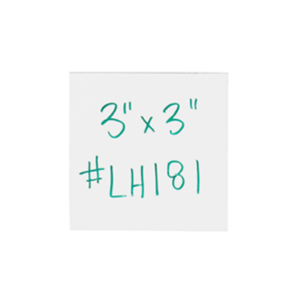Partners Brand White Warehouse Labels, LH181, Magnetic Strips 3in x 3in, Case of 25 MPN:LH181
