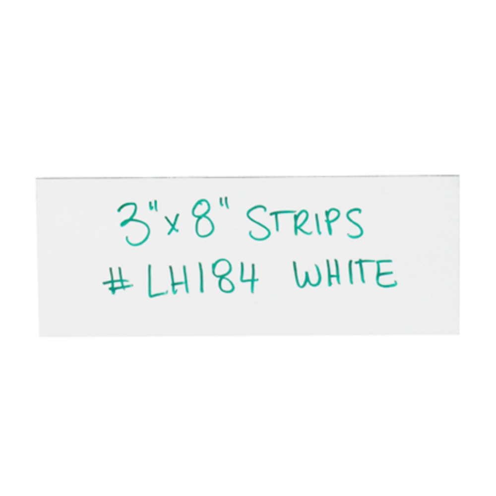 Partners Brand White Warehouse Labels, LH184, Magnetic Strips 3in x 8in, Case of 25 MPN:LH184
