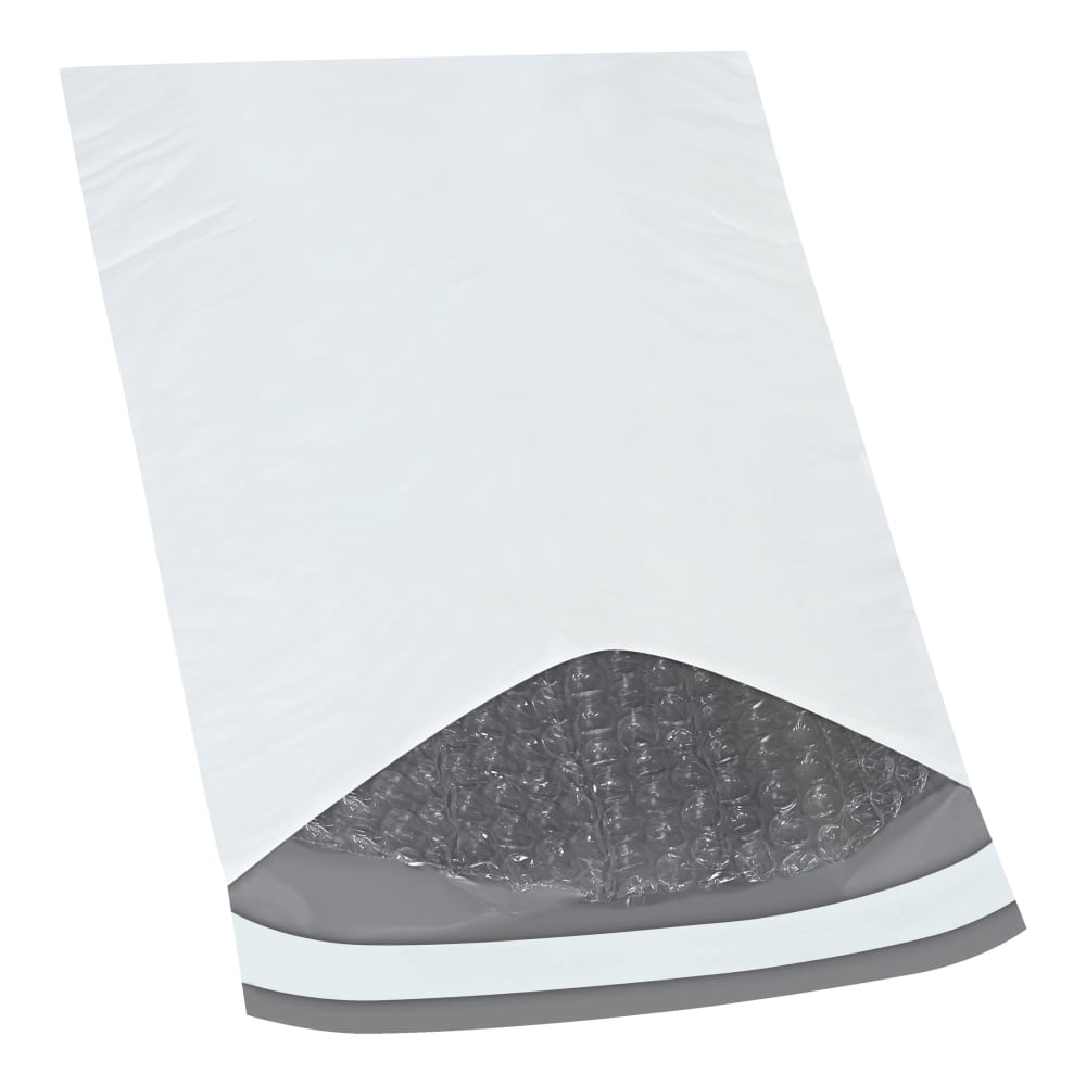 Partners Brand Bubble-Lined Poly Mailers, 7-1/4in x 8in, White, Pack Of 200 Mailers MPN:B827