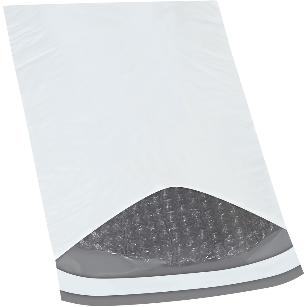 Partners Brand Bubble-Lined Poly Mailers, 7 1/4in x 12in, White, Box Of 100 MPN:B832
