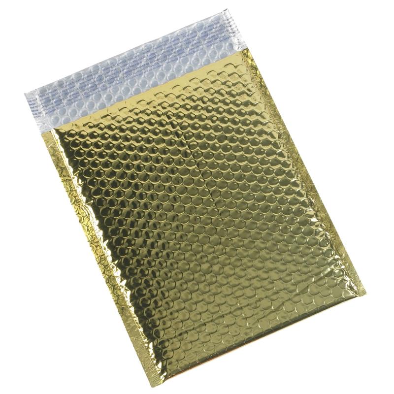 Partners Brand Gold Glamour Bubble Mailers 9in x 11 1/2in, Pack of 100 MPN:GBM0911GD