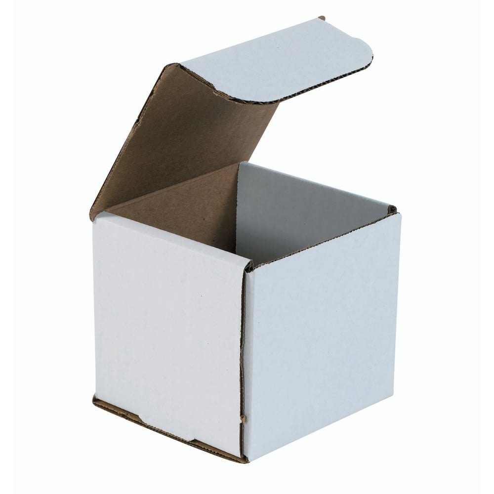 Partners Brand White Corrugated Mailers, 4in x 4in x 4in, Pack Of 50 MPN:M444