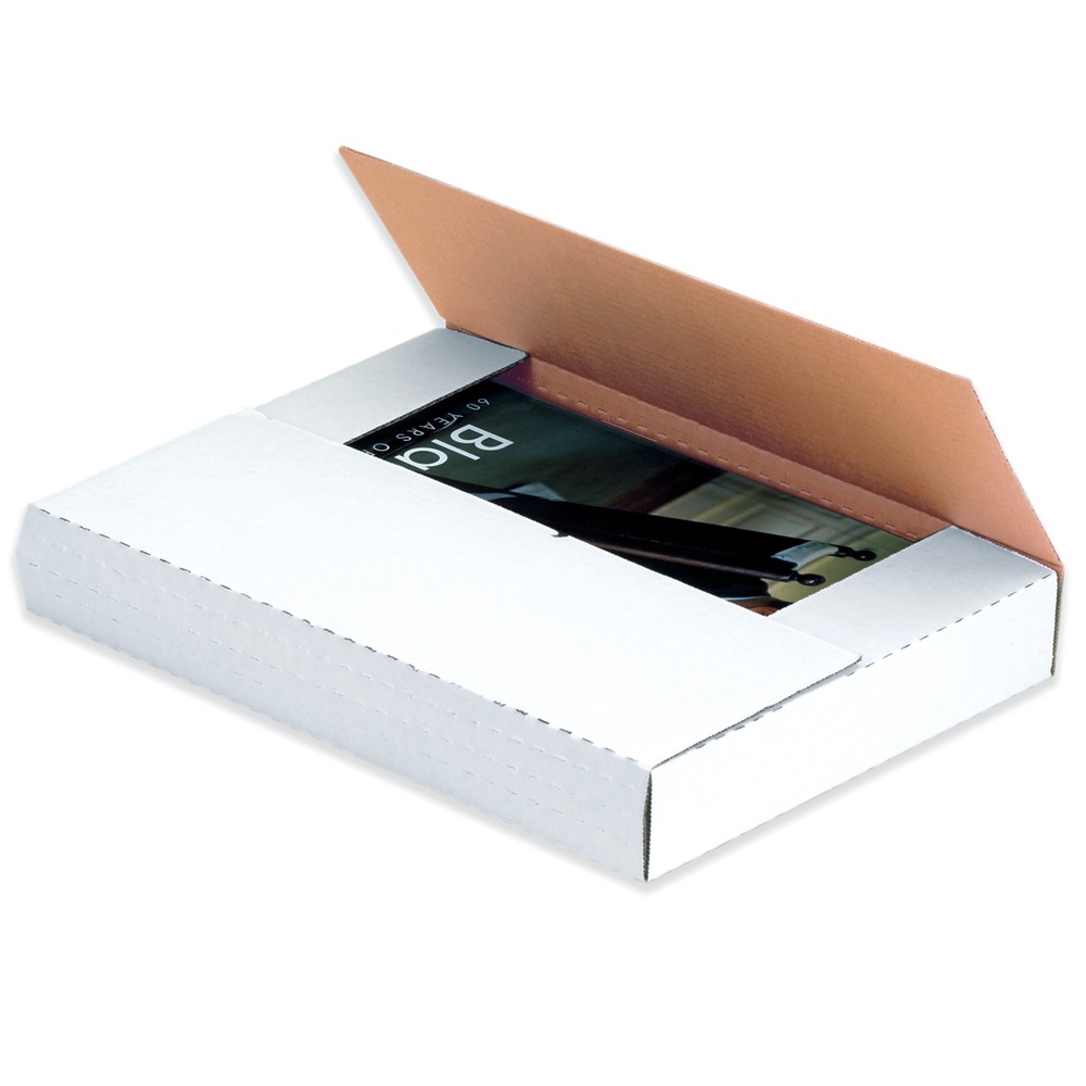 Partners Brand Easy-Fold Mailers, 9 5/8inL x 6 5/8inW x 1 1/4inH, White, Pack Of 50 MPN:M961