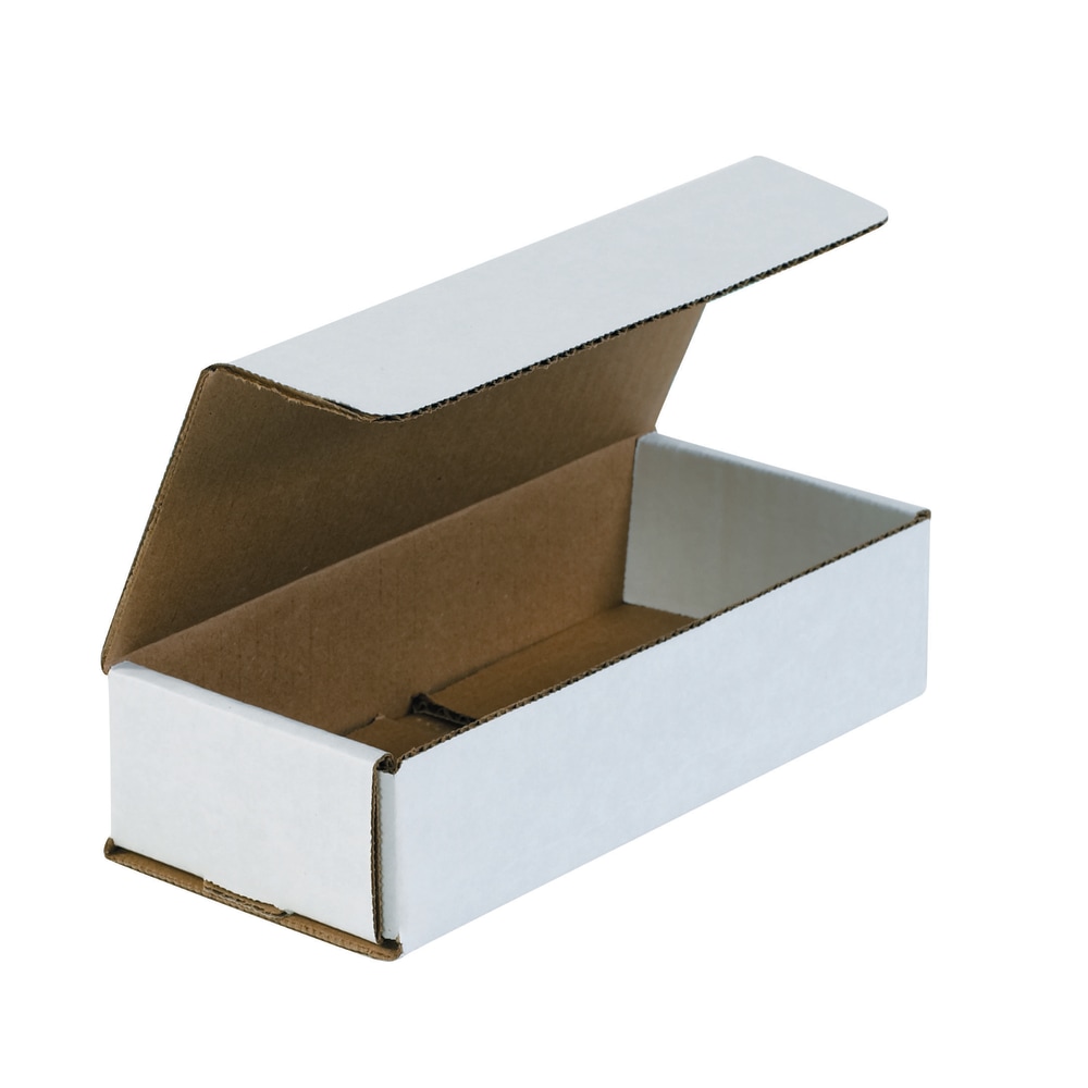 Partners Brand White Corrugated Mailers, 7 1/2in x 3 1/4in x 1 3/4in, Pack Of 50 MPN:MIBM250