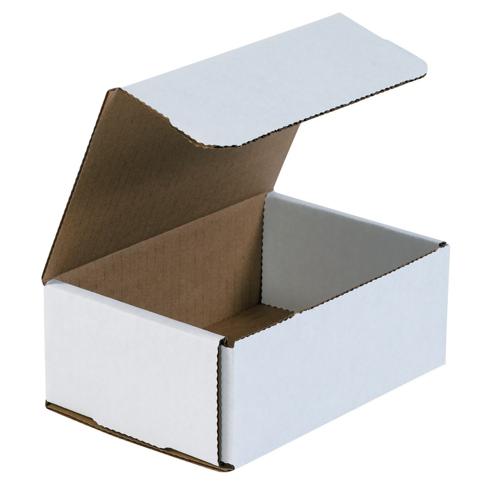 Partners Brand White Corrugated Mailers, 6 1/2in x 4 1/2in x 2 1/2in, Pack Of 50 MPN:MRX5X