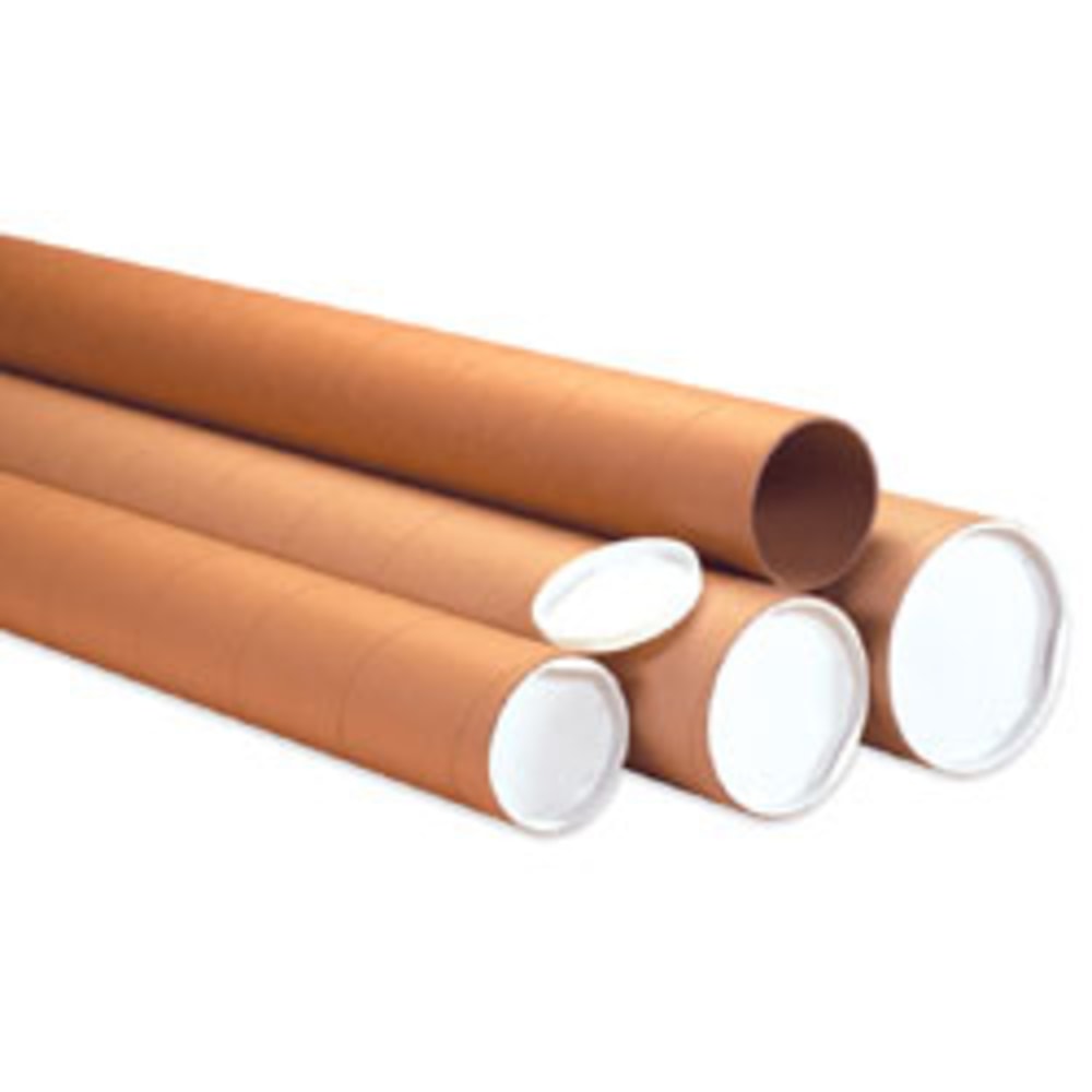 Partners Brand Heavy-Duty Kraft Mailing Tubes, 3in x 36in, 80% Recycled, Kraft, Pack Of 24 MPN:P3036KHD