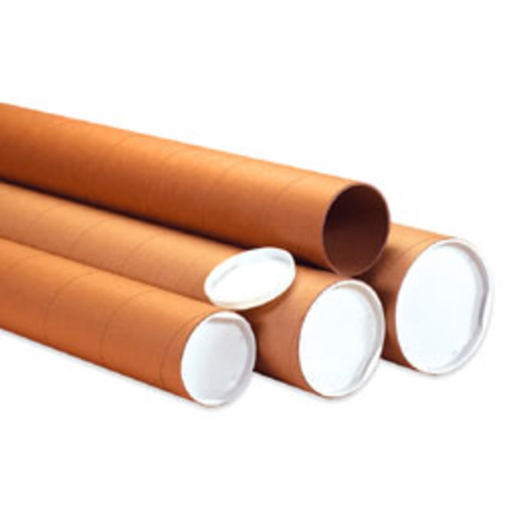 Partners Brand Heavy-Duty Kraft Mailing Tubes, 3in x 60in, 80% Recycled, Kraft, Pack Of 24 MPN:P3060KHD