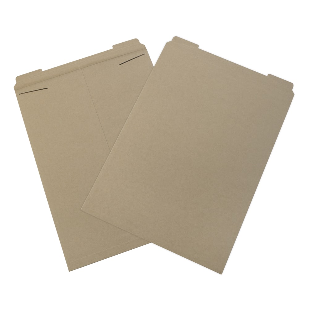 Partners Brand Stayflats Flat Mailers, 20in x 27in, Kraft Brown, Pack of 50 MPN:RM12