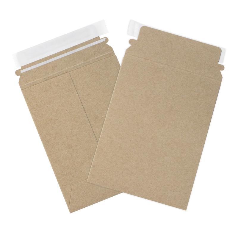 Partners Brand Self-Seal Stayflats Plus Flat Mailers, 6in x 8in, Kraft Brown, Pack of 100 MPN:RM1K