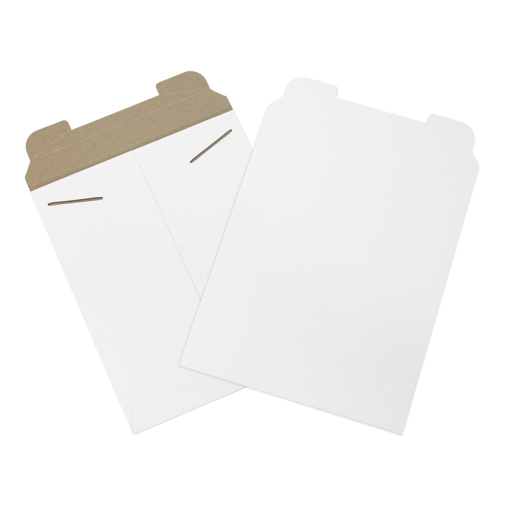 Partners Brand Stayflats Flat Mailers, 11in x 13 1/2in, White, Pack of 100 MPN:RM3W