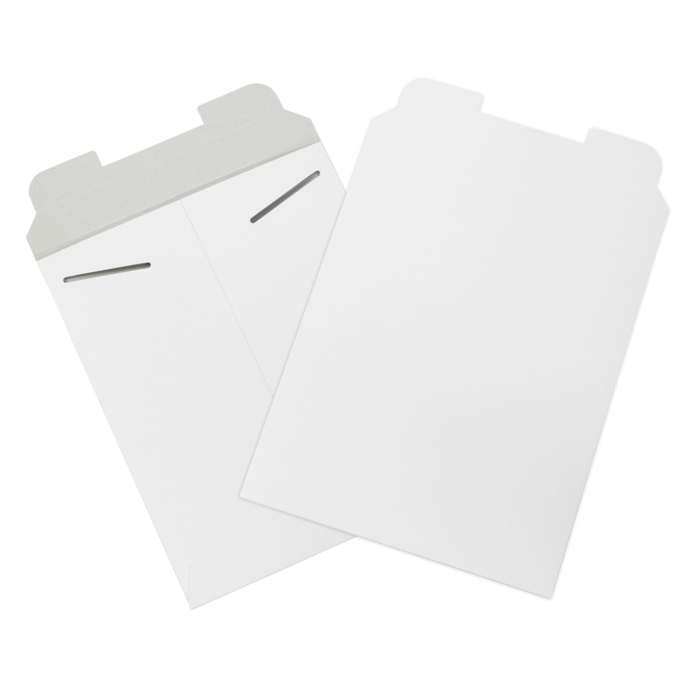 Partners Brand Stayflats Flat Mailers, 9 3/4in x 12 1/4in, White, Pack of 100 MPN:RM5W