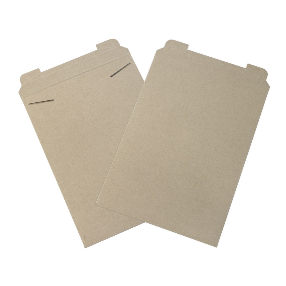 Partners Brand Kraft Stayflats Flat Mailers, 13in x 18in, Kraft Brown, Pack of 100 MPN:RM6