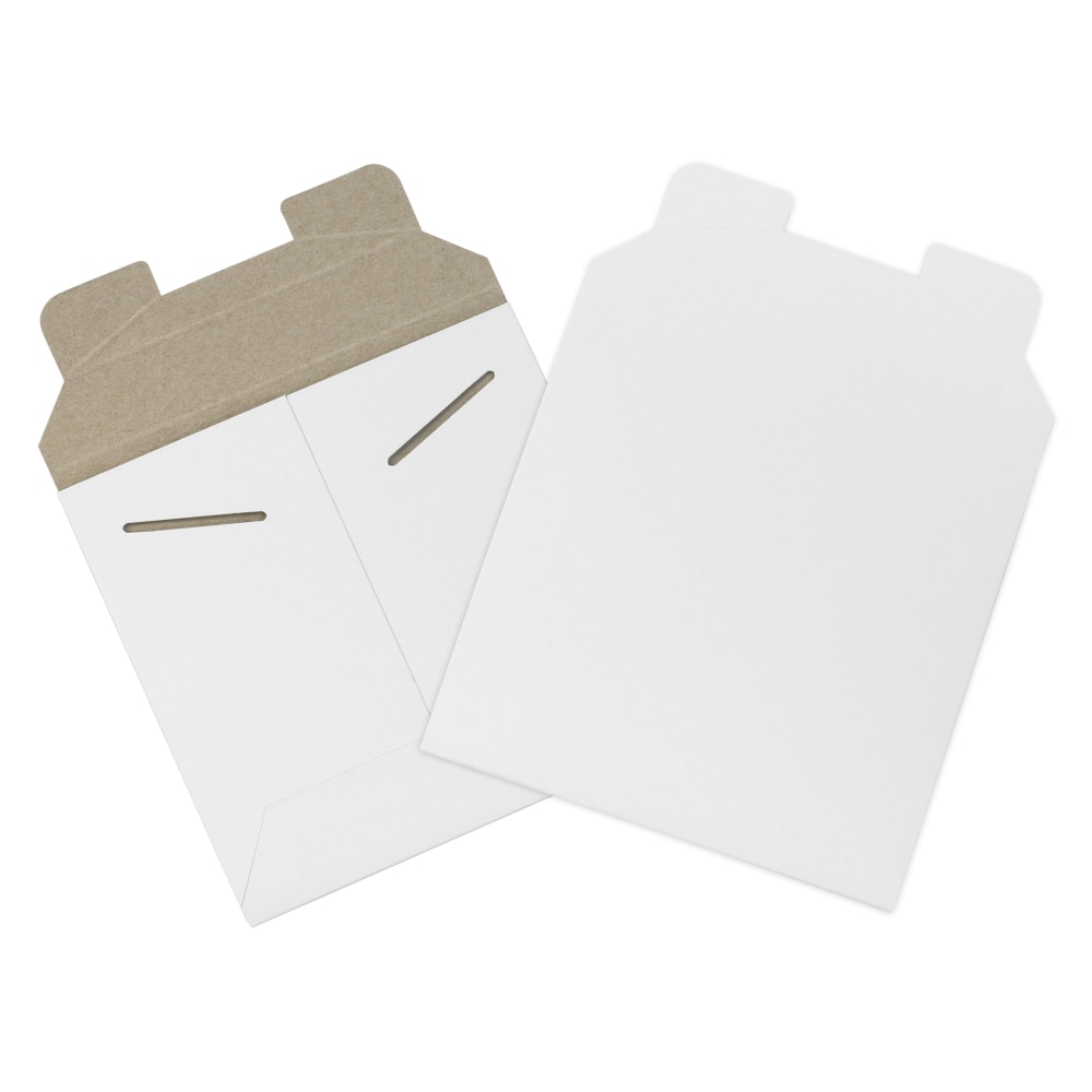 Partners Brand Stayflats Flat Mailers, 6in x 6in, White, Pack of 200 MPN:RM9