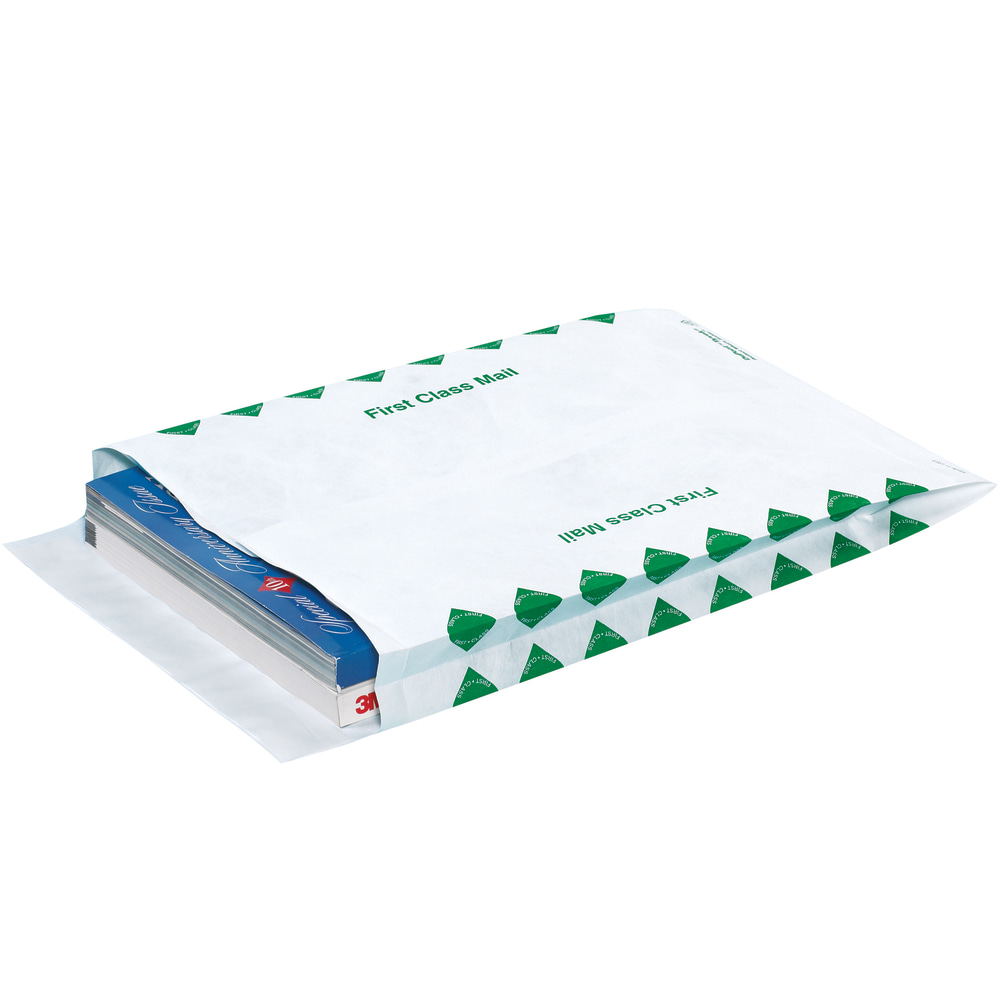 Tyvek Envelopes, Expandable, 10in x 13in x 1 1/2in, End Opening, First-Class White, Pack Of 100 MPN:TYE10131FC