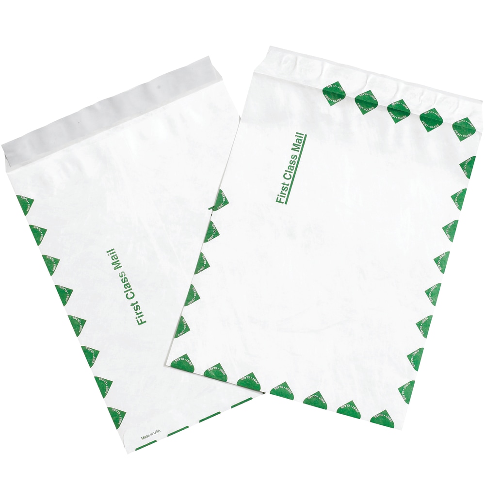 Tyvek Envelopes, 10in x 13in, End Opening, First-Class White, Pack Of 100 MPN:TYF1013FC