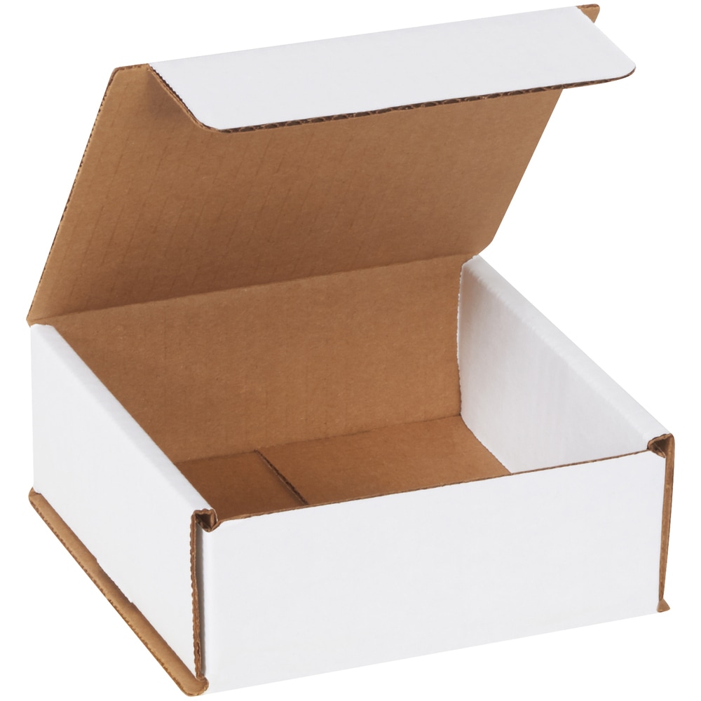Partners Brand Corrugated Mailers 5in x 5in x 2in, White, Bundle of 50 MPN:M552