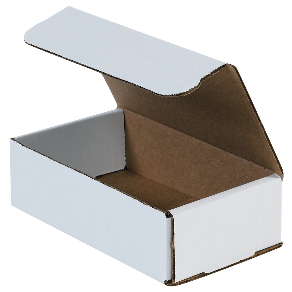 Partners Brand Corrugated Mailers 8in x 5in x 3in, White, Bundle of 50 MPN:M853