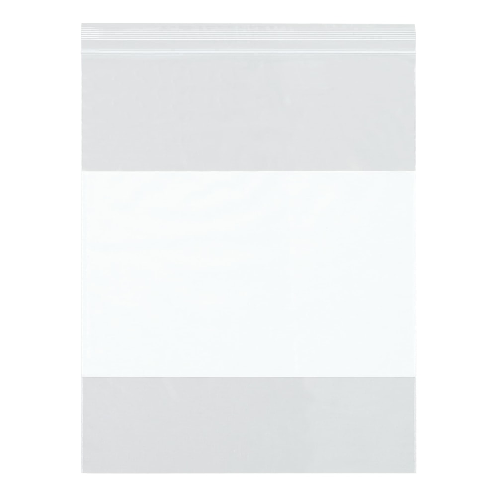 4 Mil Reclosable Poly Bag with White Block 4in x 4in, Case of 1, 000 MPN:PB3988