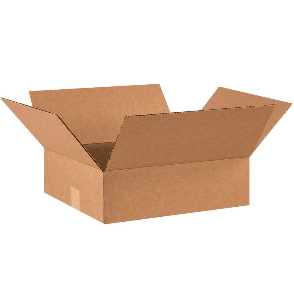 Partners Brand Corrugated Boxes, Flat, 3inH x 12inW x 14inD, Kraft, Pack Of 25 MPN:14123R